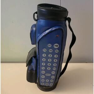Radio Shack 3-in-1 Universal TV Remote Control Golf Bag Style Faux Leather Blue